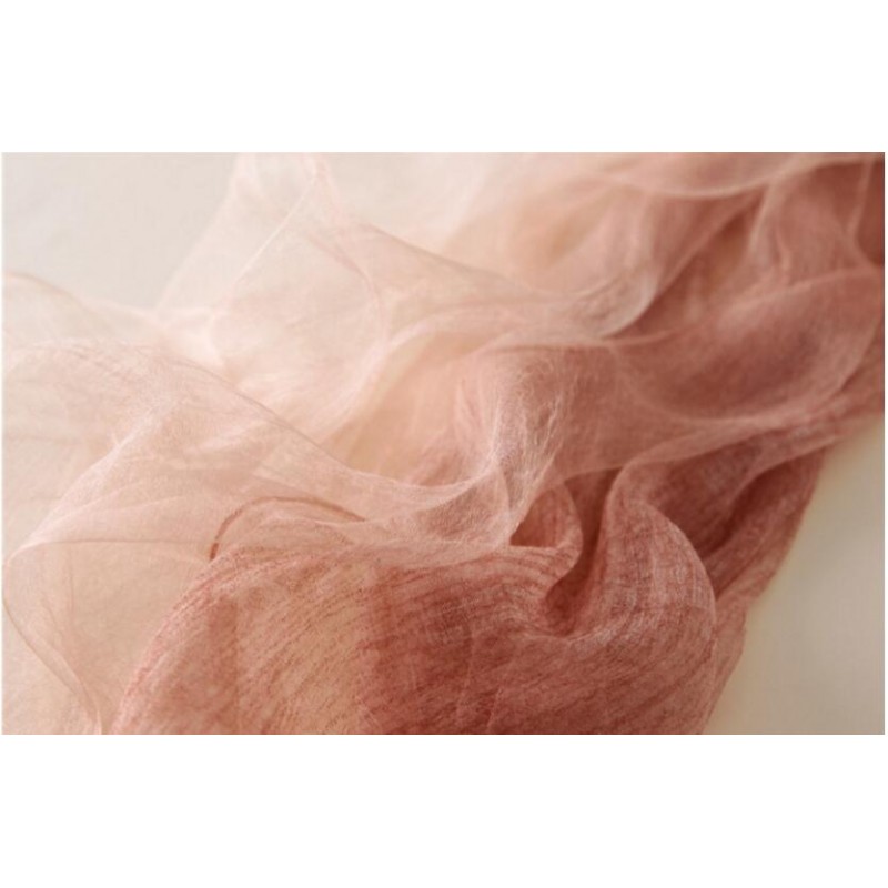 Soft Silk Scarves Gray Pink Woman Fashion Scarf 